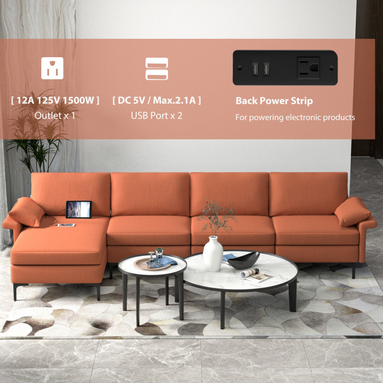 Extra Large L-shaped Sectional Sofa with Reversible Chaise view 6
