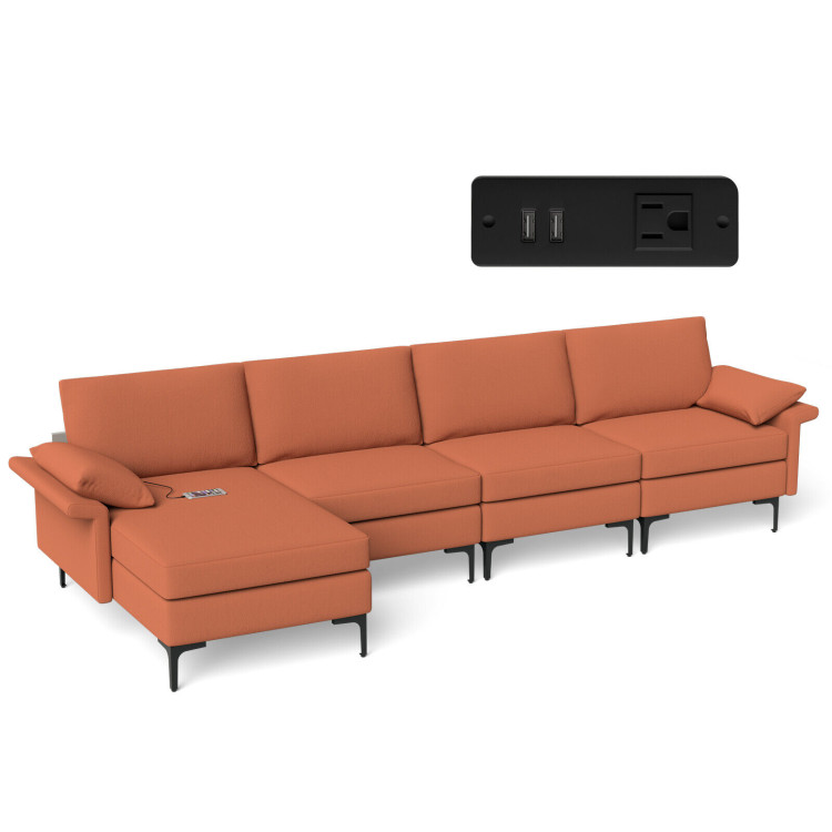 Extra Large L-shaped Sectional Sofa with Reversible Chaise view 4
