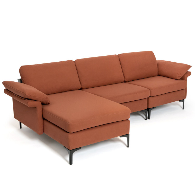 Extra Large Modular L-shaped Sectional Sofa with Reversible Chaise for 4-5 People view 1