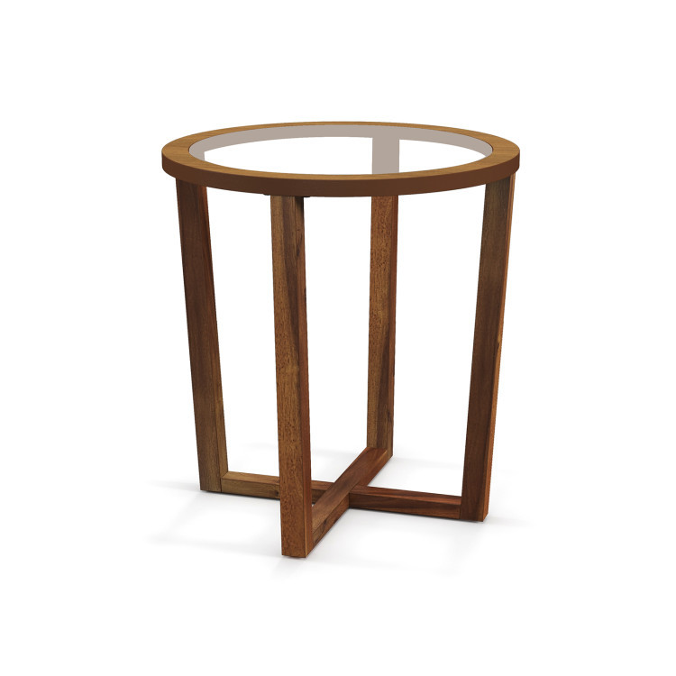 Modern Living Room Furniture Set (Bookcase + Coffee Table + End Table + Accent Chair) view 8