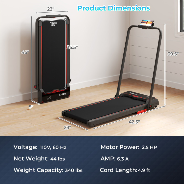 Home Fitness & Relaxation Set – 3 in 1 Folding Treadmill and Modern Accent Chair view 6