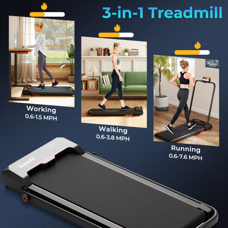 Home Fitness & Relaxation Set - 3 in 1 Folding Treadmill and Modern Accent Chair - Image 9