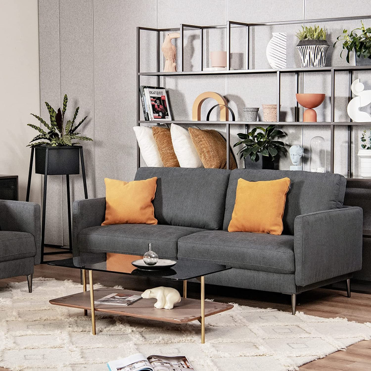 Modern Loveseat with Comfy Backrest Cushions view 3