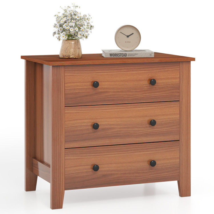 3-Piece Bedroom Bundle: Bedside Table with 3 Drawers+Modern Accent Chair+Convertible Folding view 1