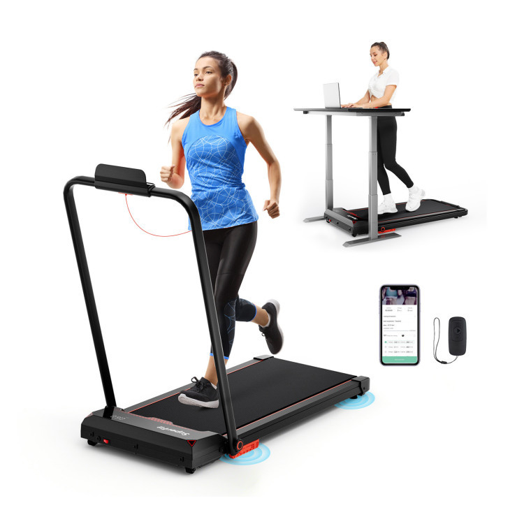 Home Fitness & Relaxation Set – 3 in 1 Folding Treadmill and Modern Accent Chair view 1