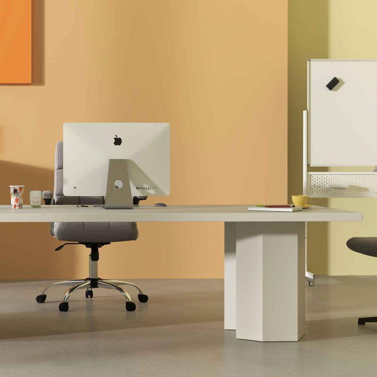 Office Furniture Set: 48 Inches x 36 Inches Mobile Whiteboard+Criss Cross Legged Chair+Linen view 3