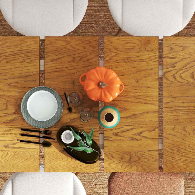 5-in-1 Complete Dining Room Set: Extendable Table, 4 Chairs, Electric Fireplace view 4