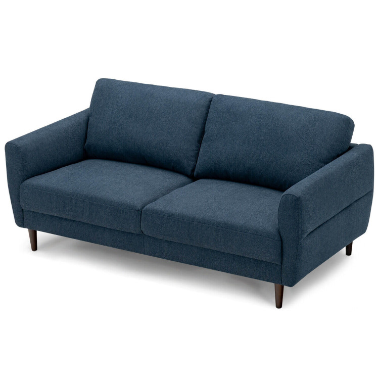 72 Inch Small Fabric Loveseat Sofa Couch with Solid Frame view 4