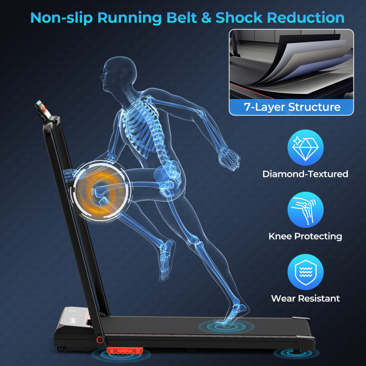 Home Fitness & Relaxation Set – 3 in 1 Folding Treadmill and Modern Accent Chair view 8