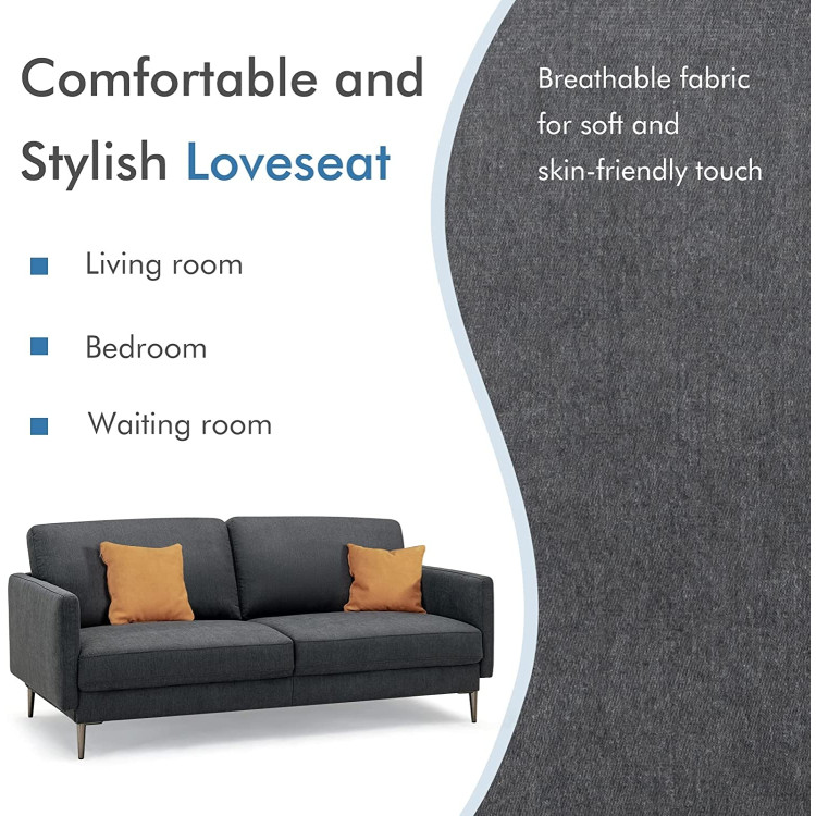 Modern Loveseat with Comfy Backrest Cushions view 6