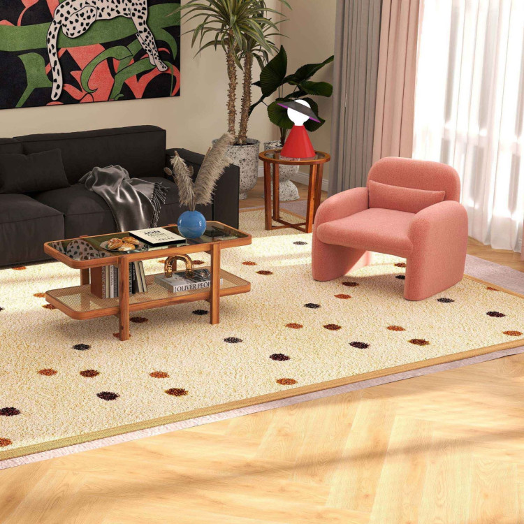 Modern Living Room Furniture Set (Bookcase + Coffee Table + End Table + Accent Chair) view 2