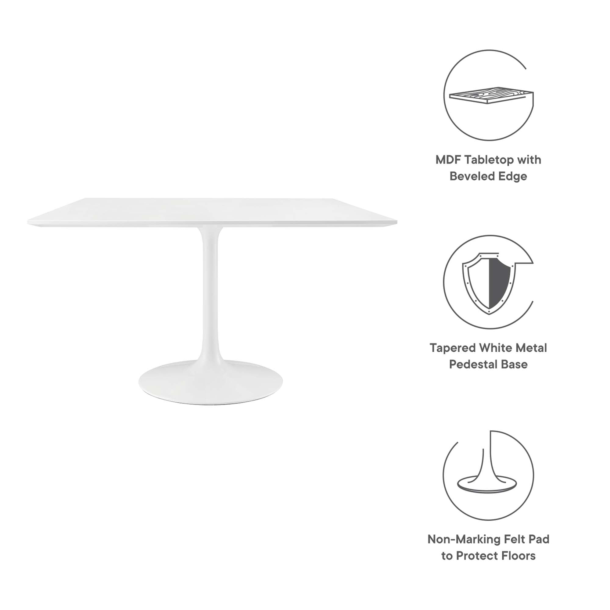 Lippa Square Wood Dining Table view 3