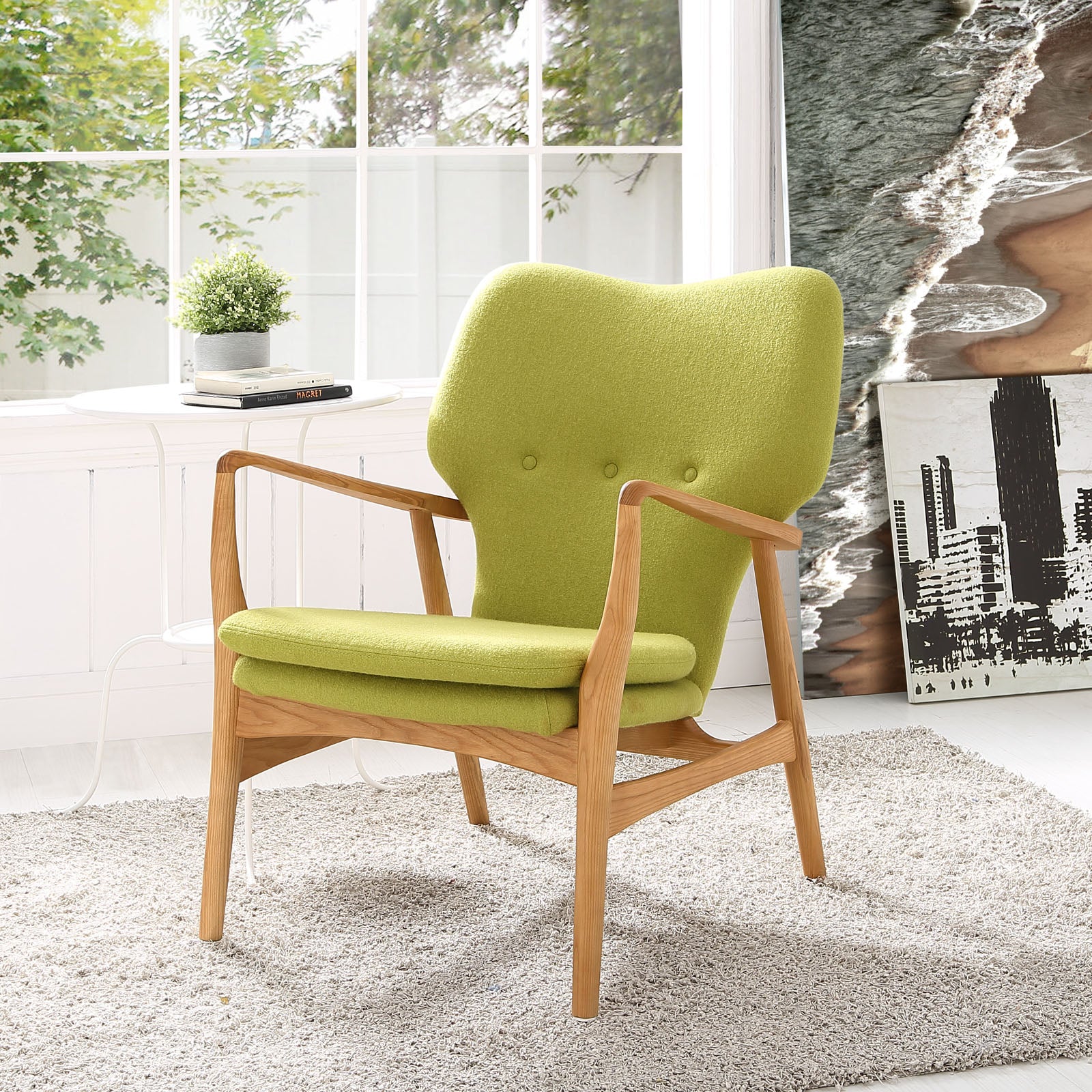 Heed Upholstered Fabric Lounge Chair view 2