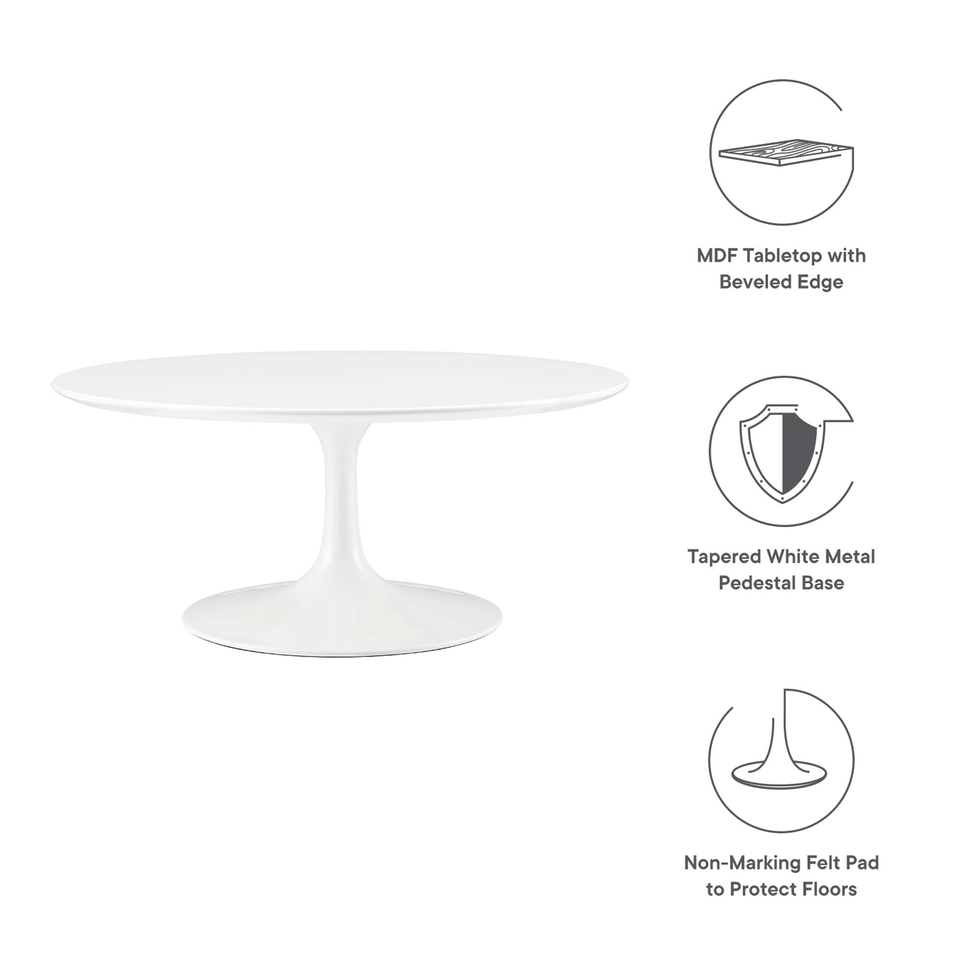Lippa Round Wood Coffee Table view 3