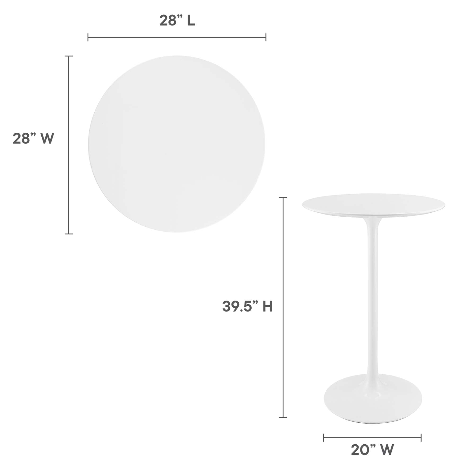 Lippa Round Wood Bar Table view 4