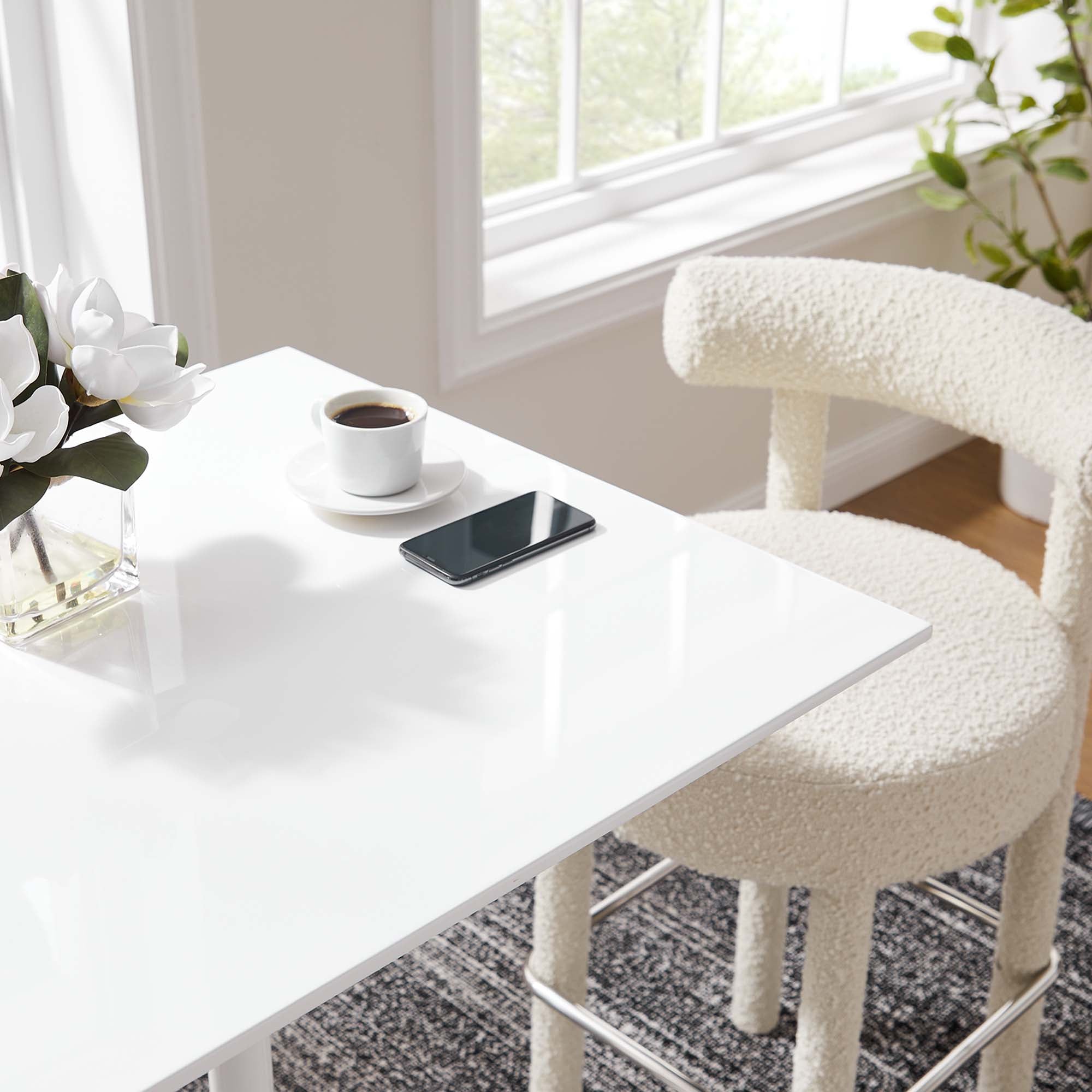 Lippa Square Wood Bar Table view 5
