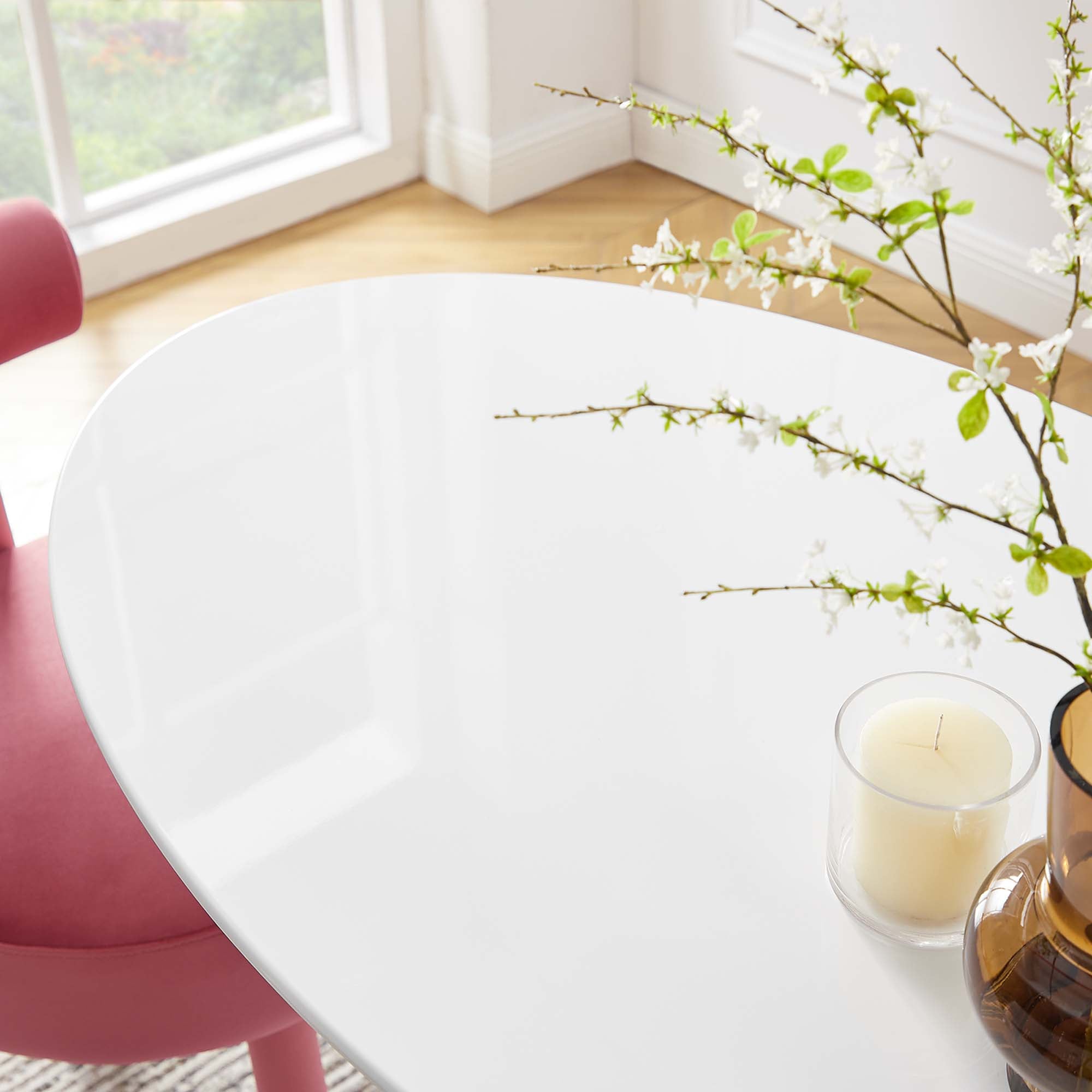 Lippa Oval Wood Dining Table view 6
