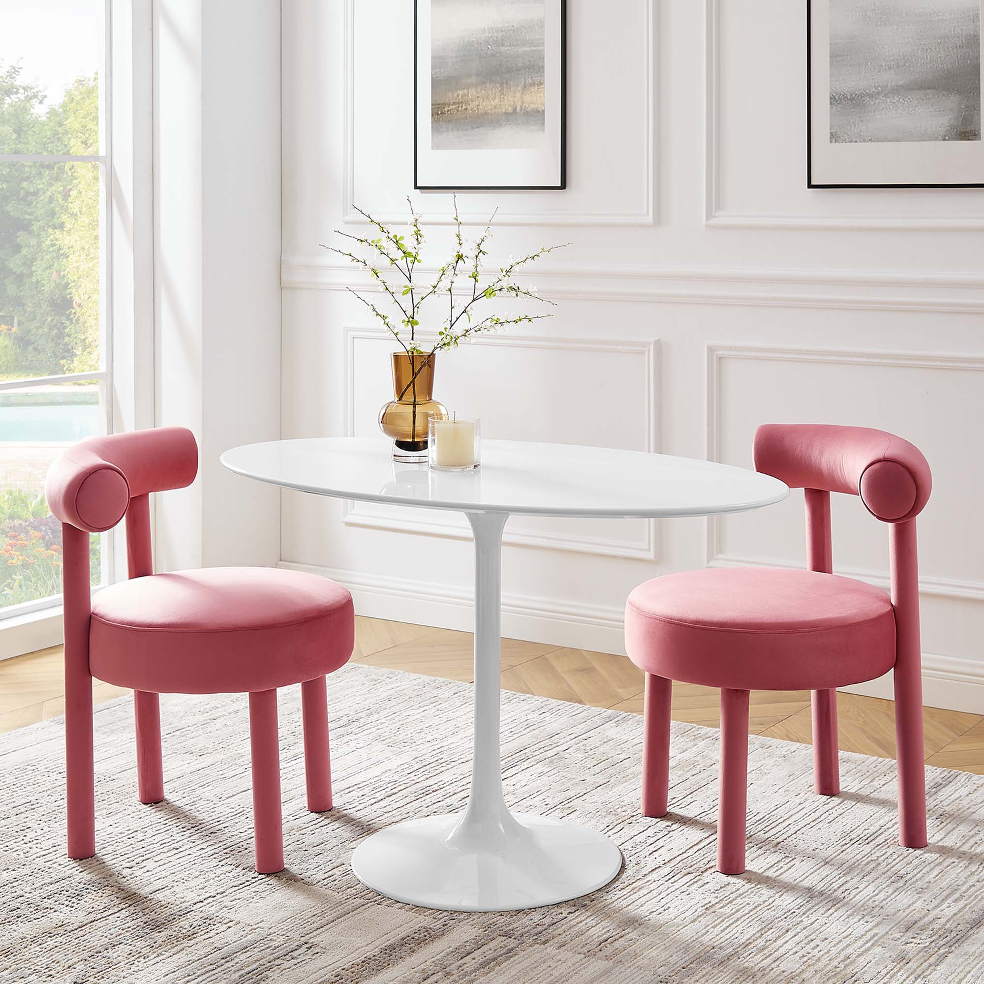 Lippa Oval Wood Dining Table view 2