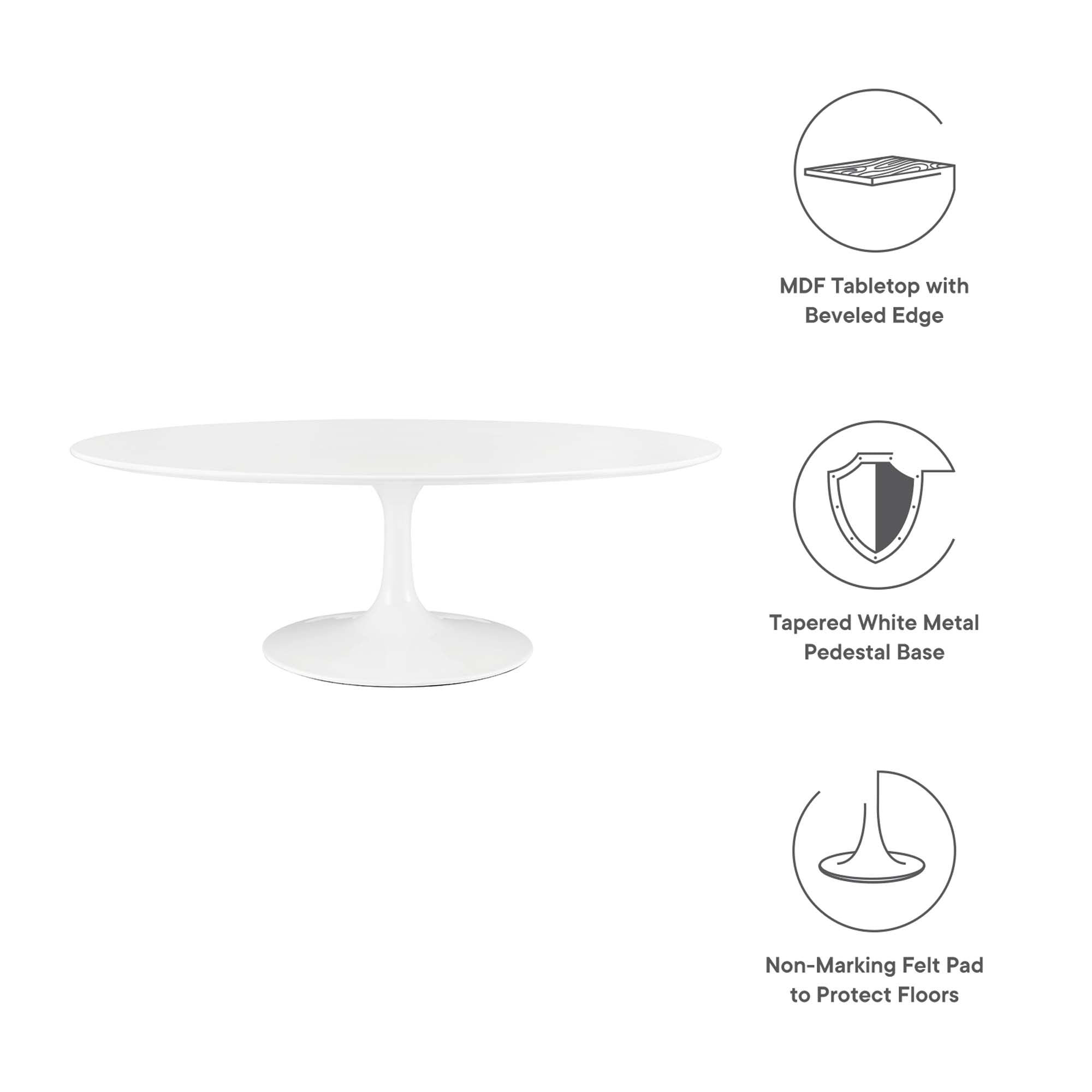 Lippa Oval Wood Coffee Table view 4