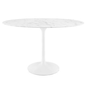 Lippa Oval Artificial Marble Dining Table