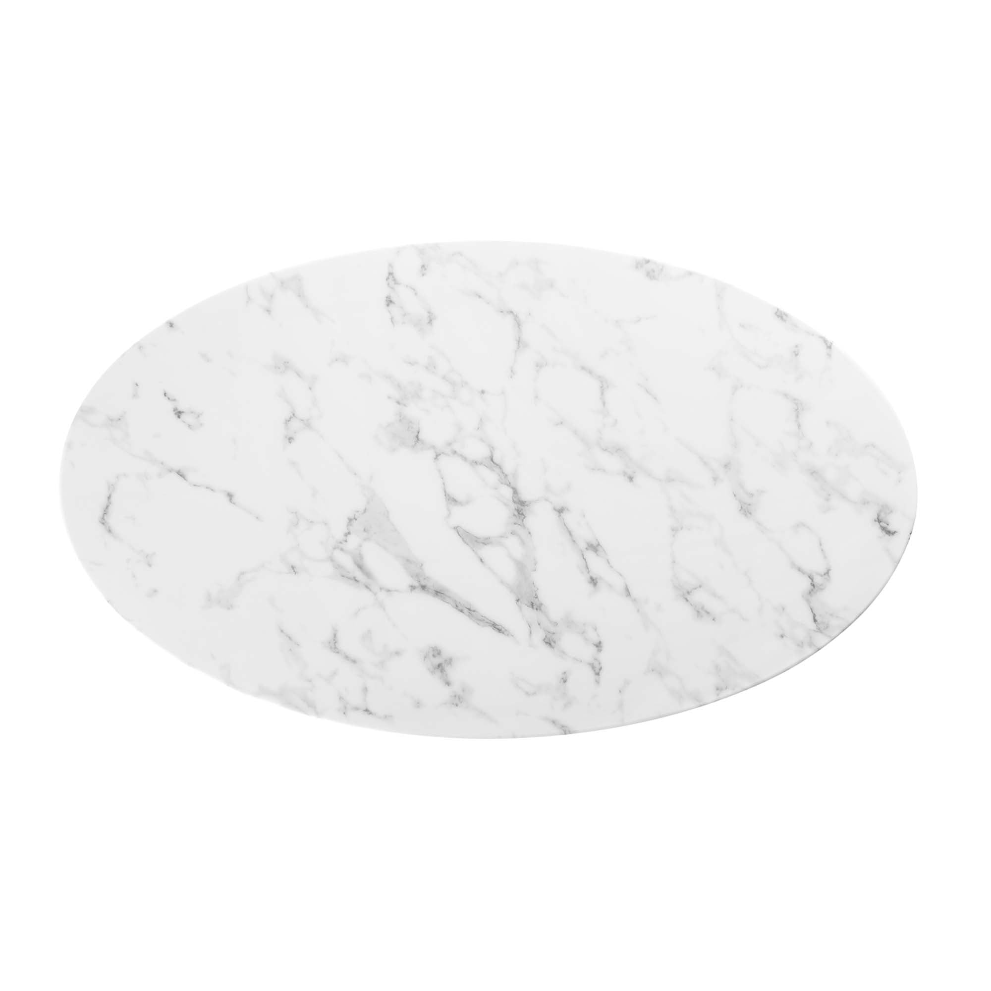 Lippa Oval Artificial Marble Dining Table view 7