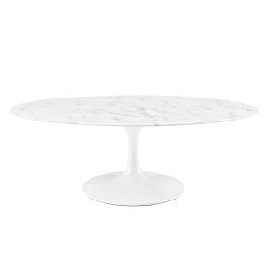 Lippa Oval Artificial Marble Coffee Table