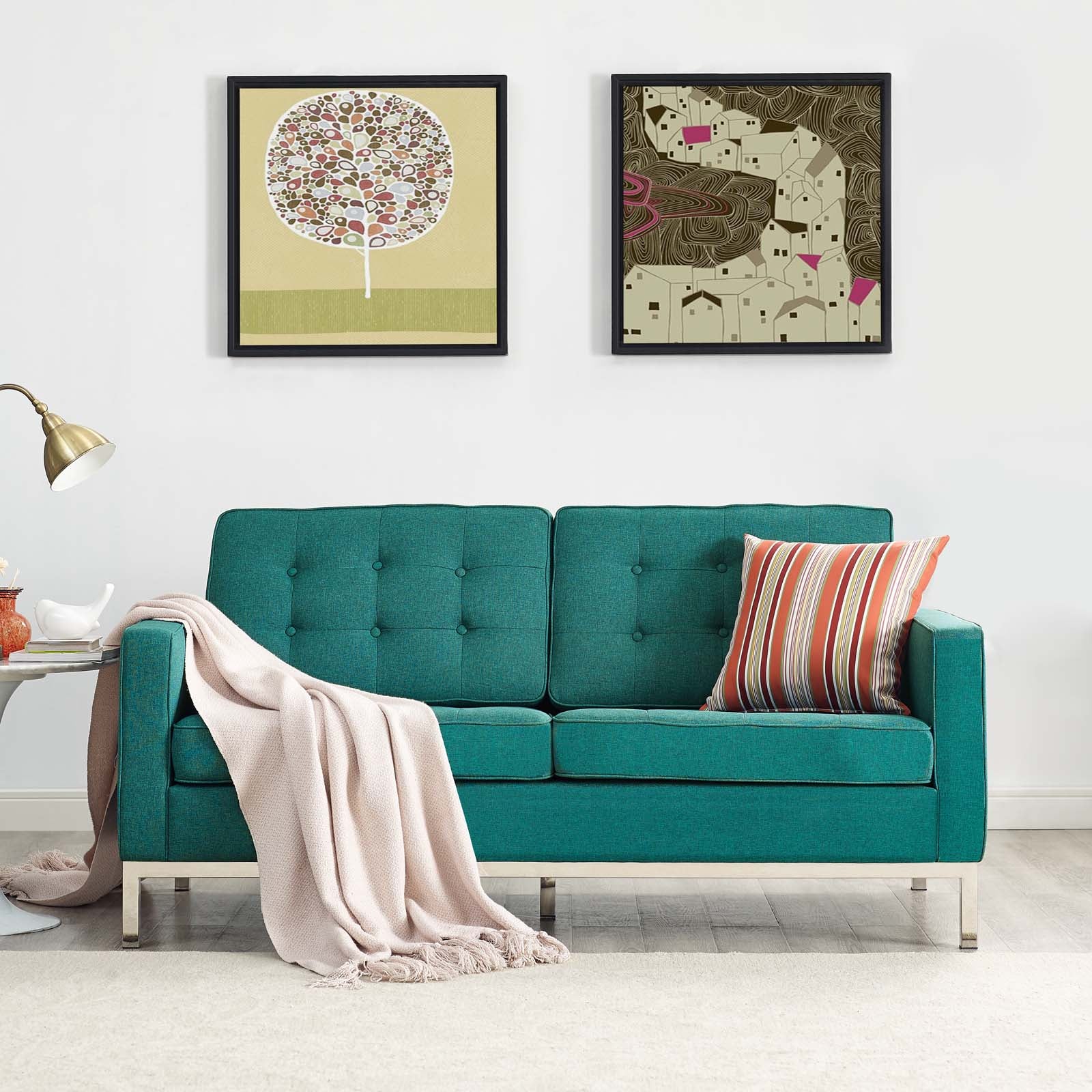 Loft Upholstered Fabric Loveseat view 5