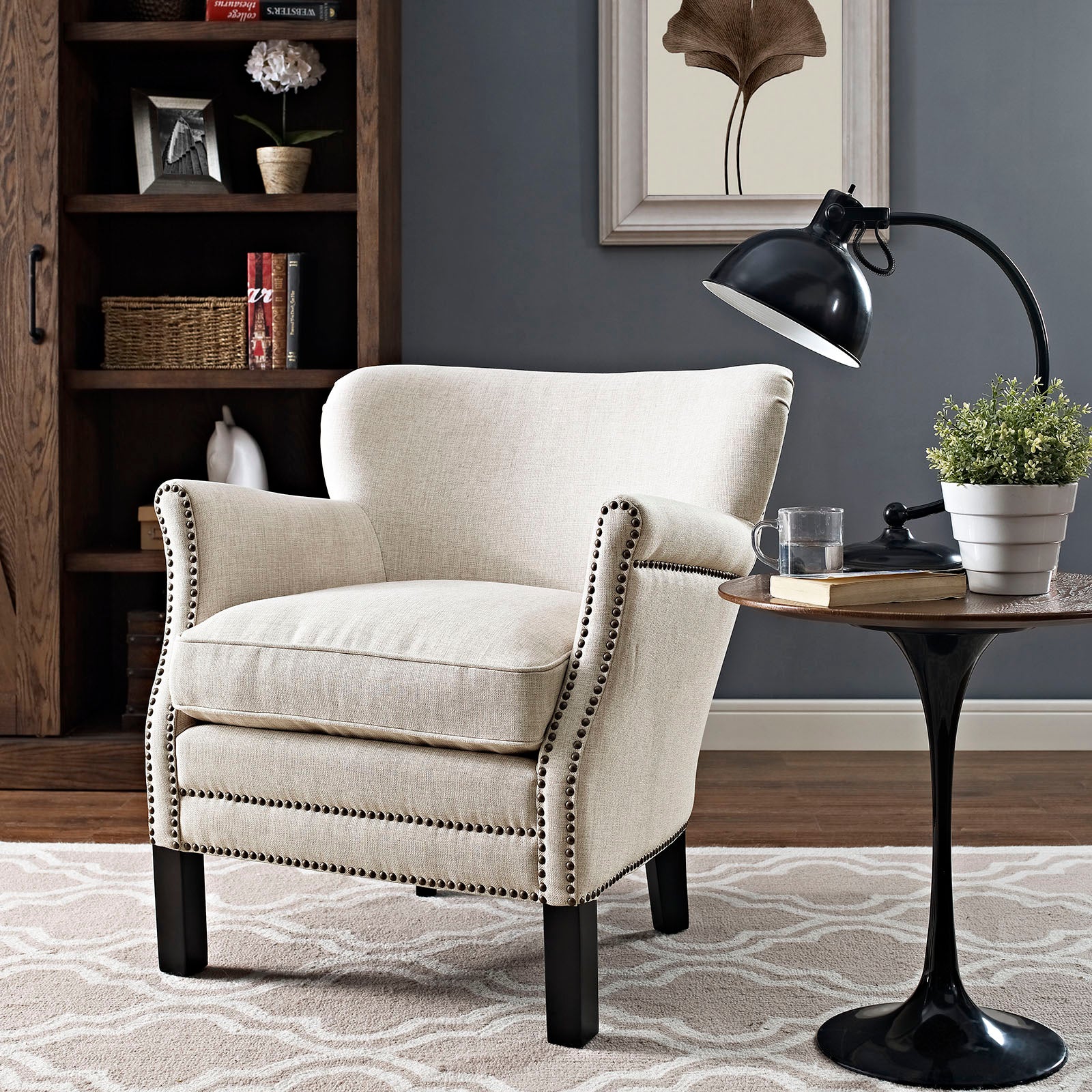 Key Upholstered Fabric Armchair view 5