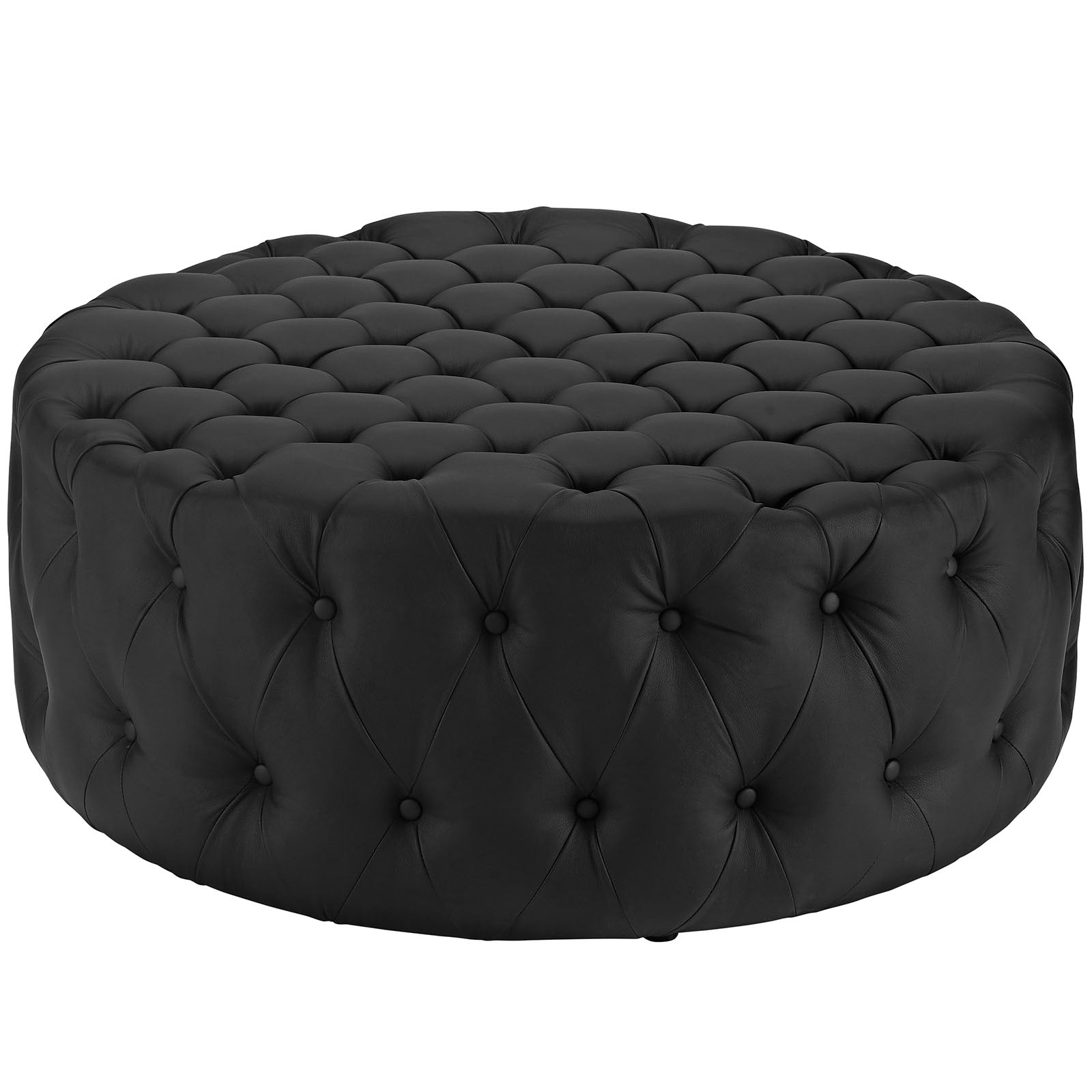 Amour Upholstered Vinyl Ottoman view 1