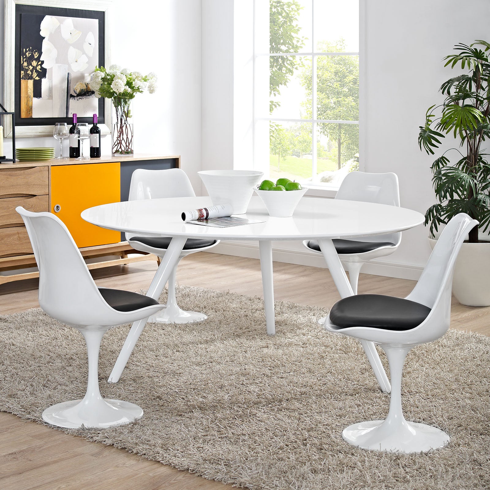 Lippa Round Wood Dining Table with Tripod Base view 2