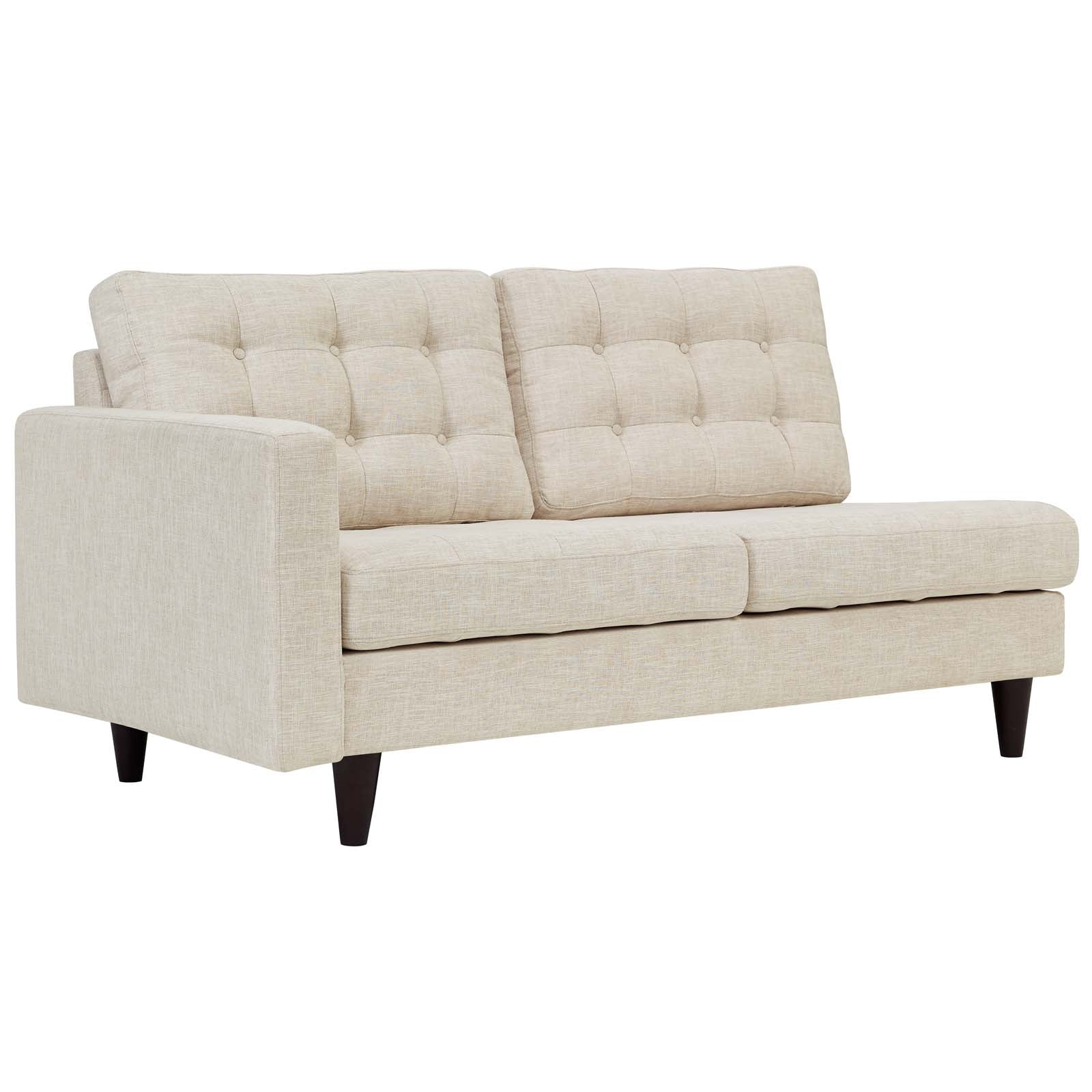 Empress Left-Facing Upholstered Fabric Loveseat view 4