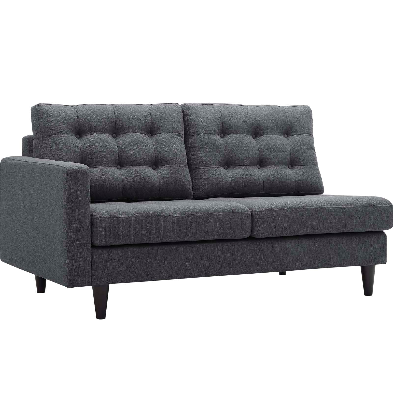 Empress Left-Facing Upholstered Fabric Loveseat view 7