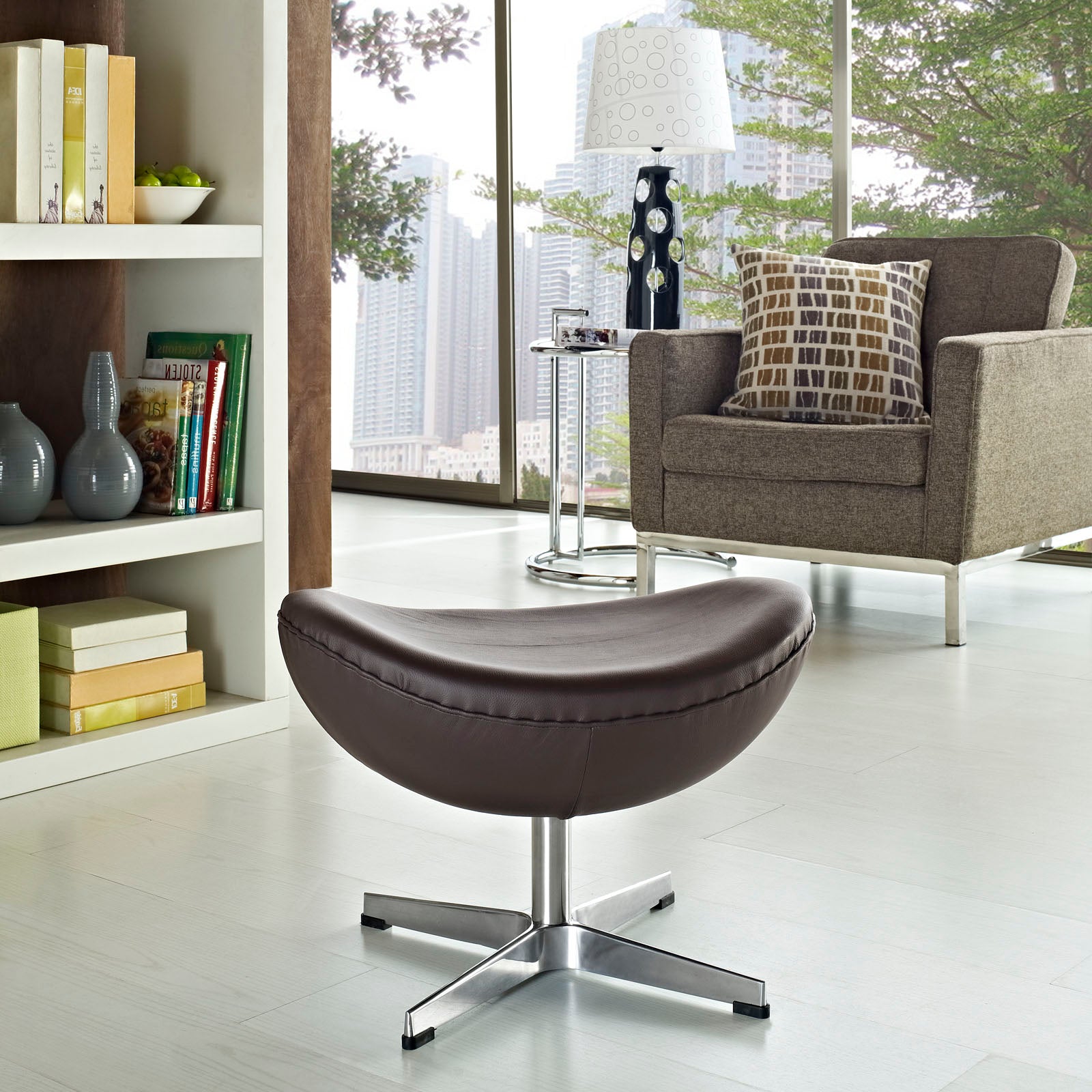 Glove Leather Ottoman view 2