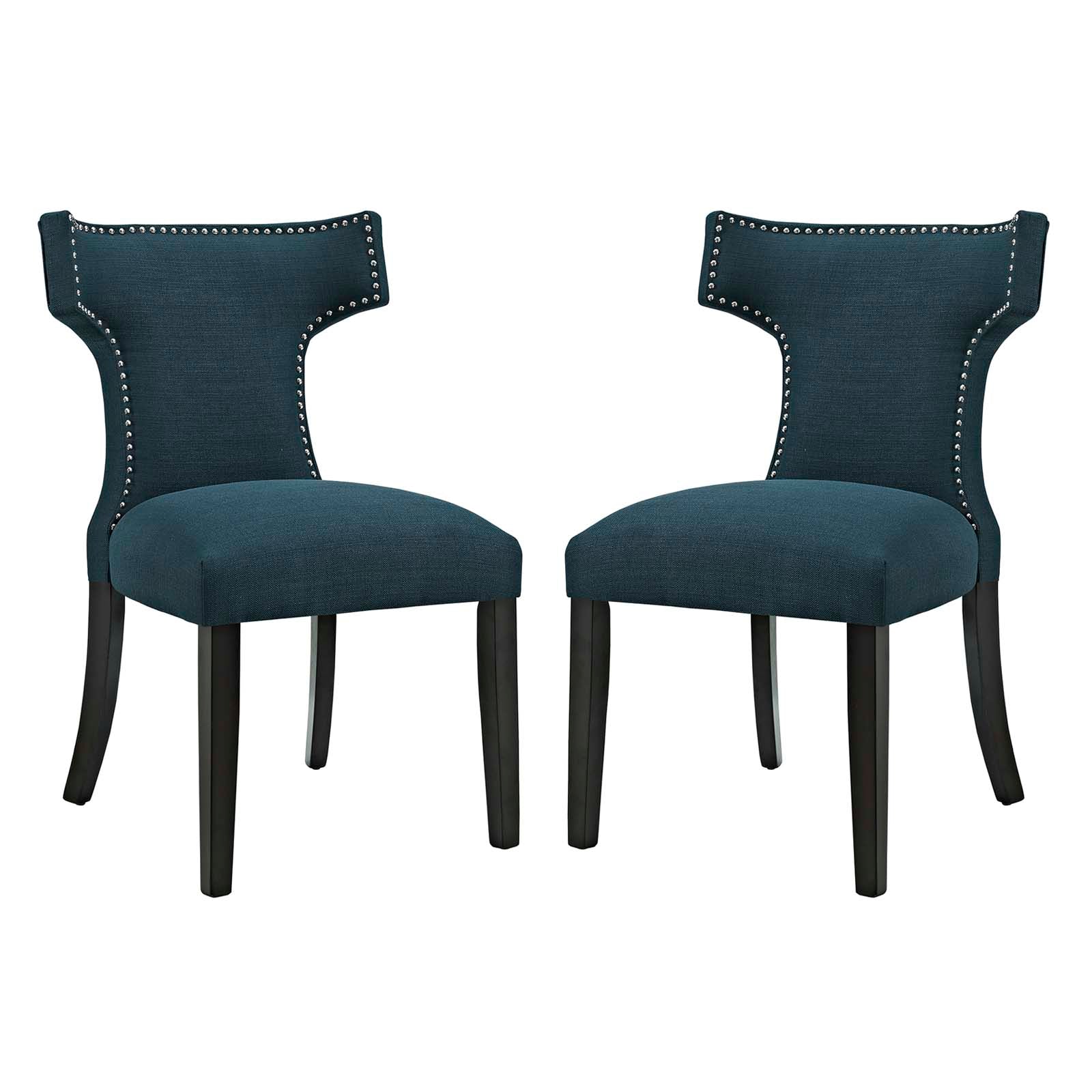 Curve Fabric Dining Side Chair Set of 2 view 1