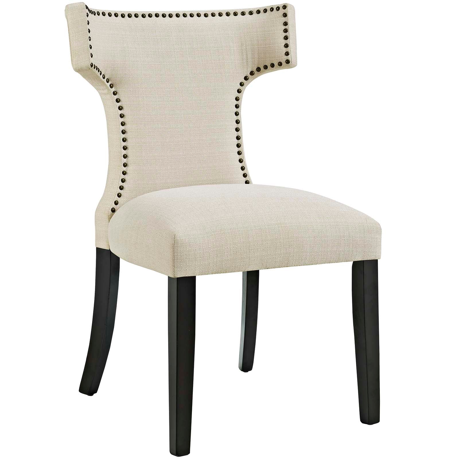 Curve Fabric Dining Side Chair Set of 2 view 8