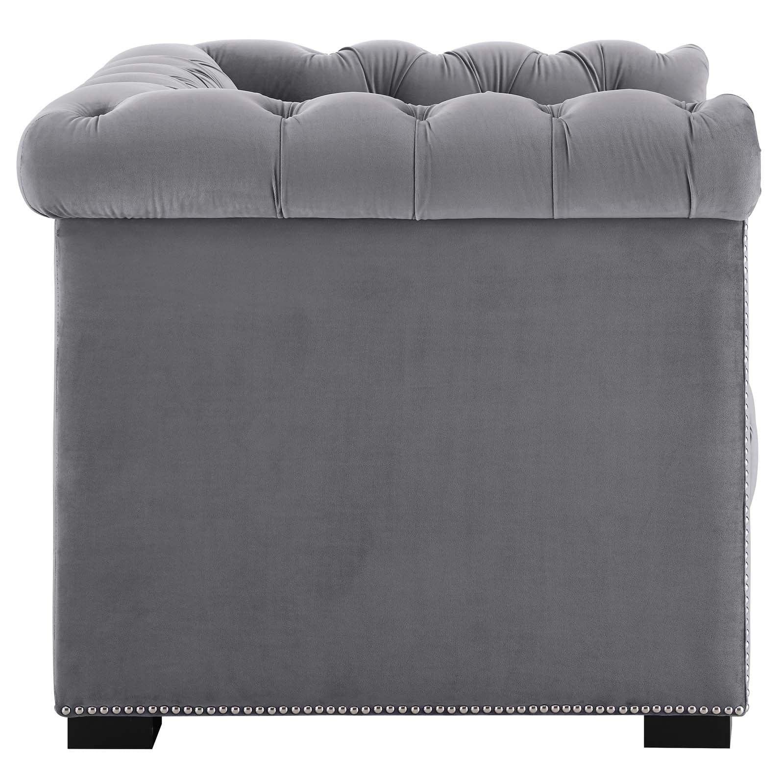 Heritage Performance Velvet Armchair view 3