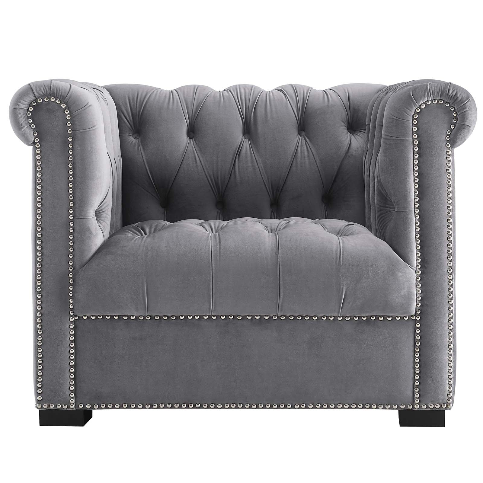 Heritage Performance Velvet Armchair view 5