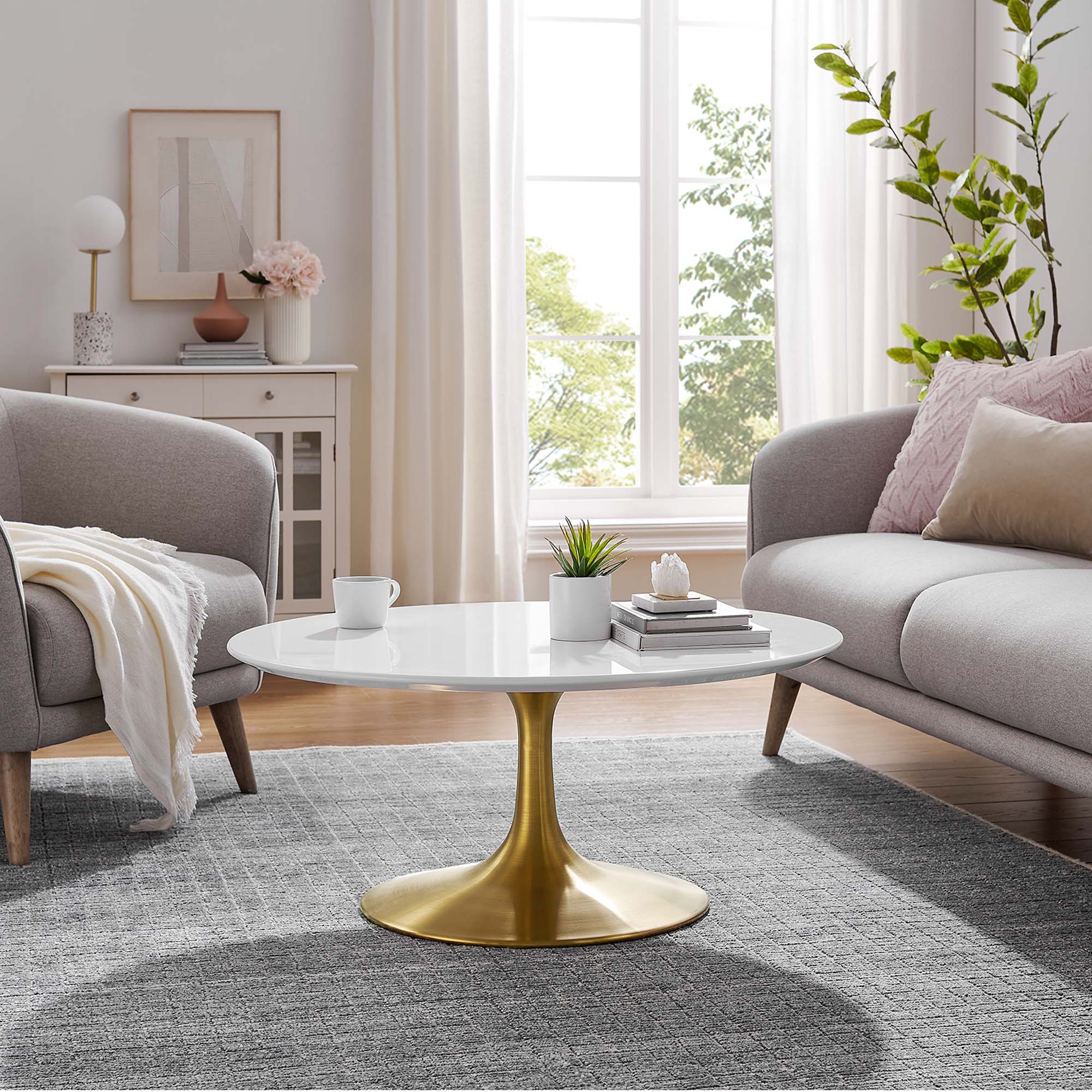 Lippa Round Wood Coffee Table view 8