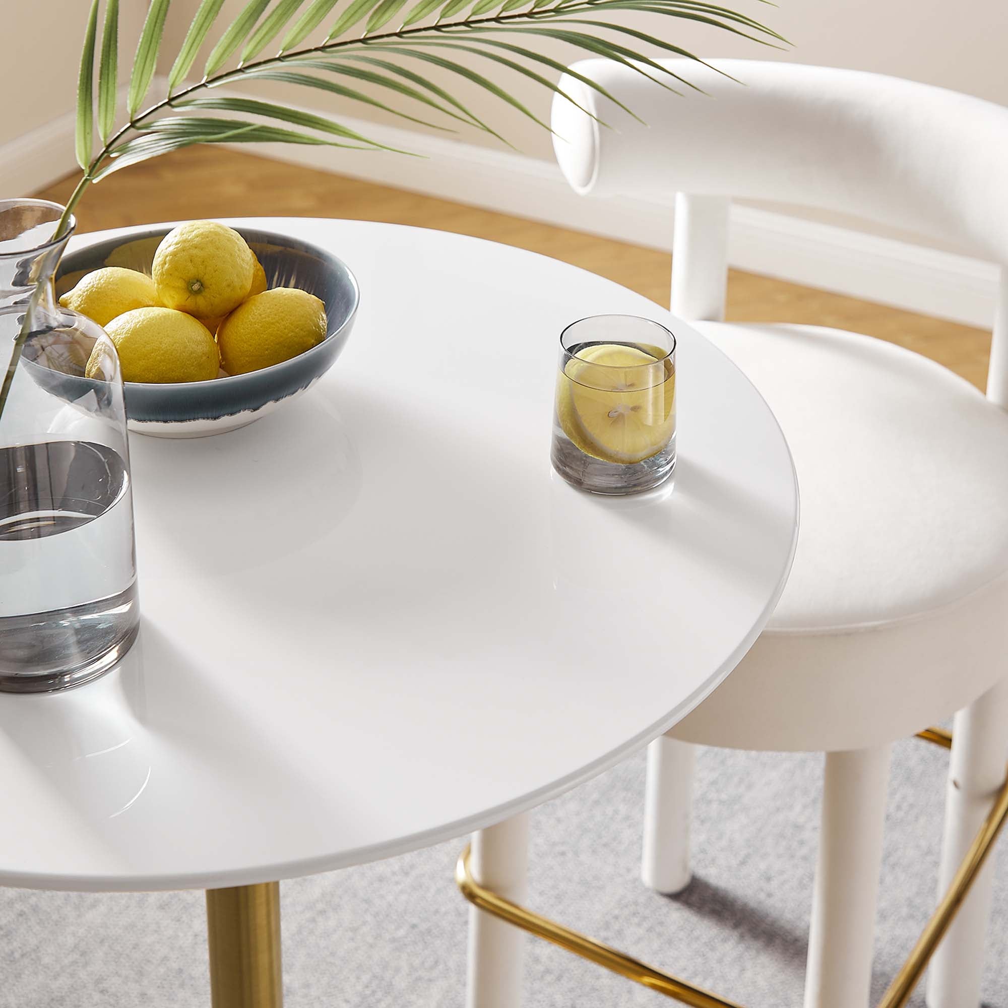 Lippa Round Wood Bar Table view 8