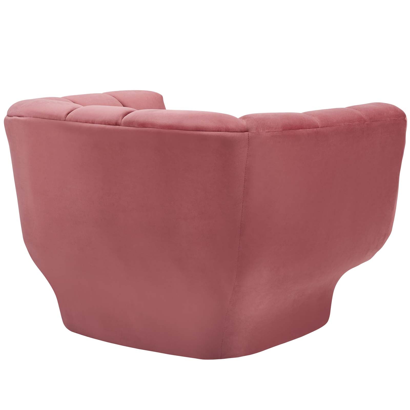Entertain Vertical Channel Tufted Performance Velvet Armchair view 3