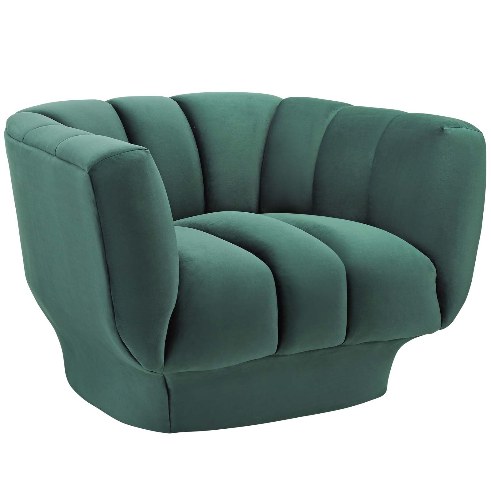 Entertain Vertical Channel Tufted Performance Velvet Armchair view 6