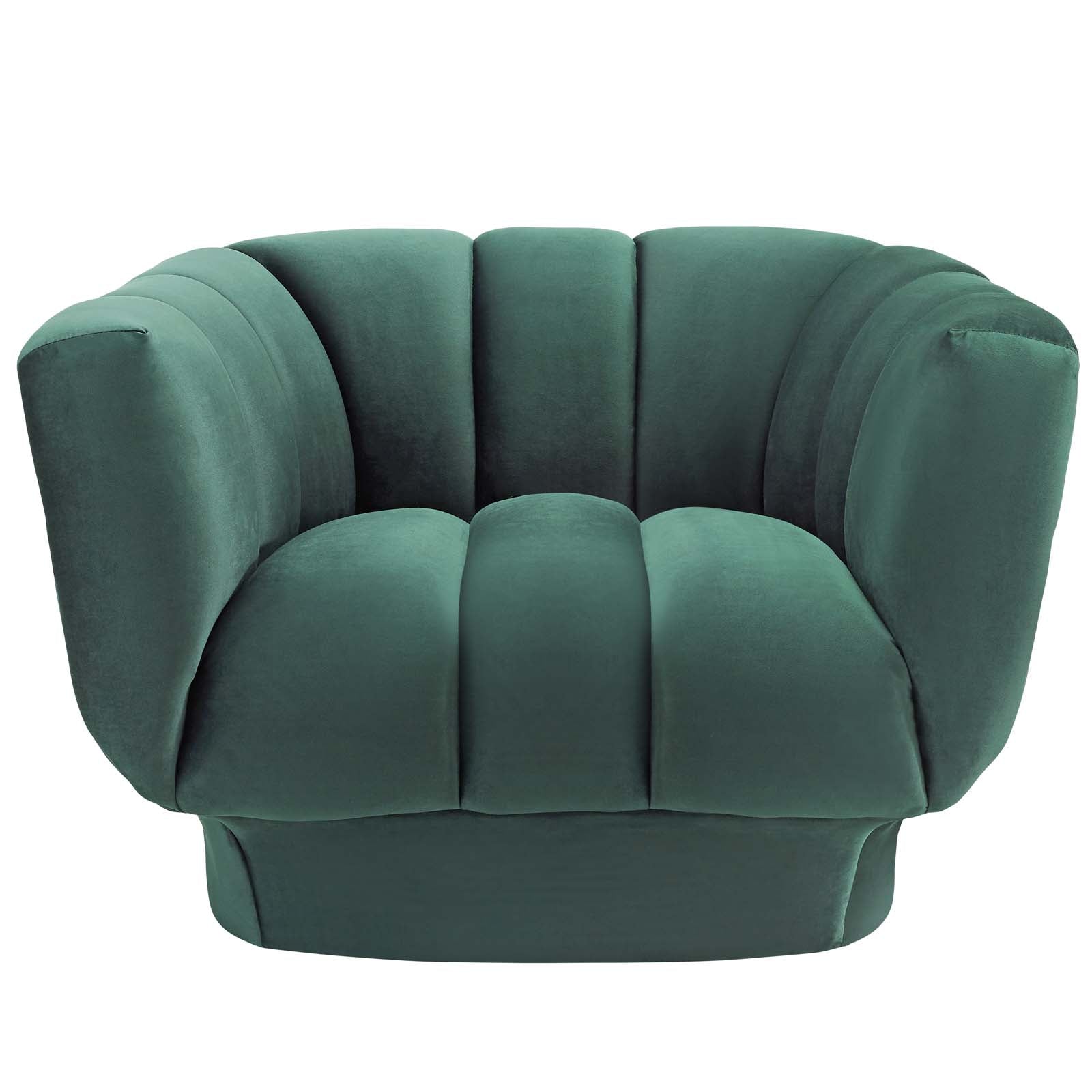 Entertain Vertical Channel Tufted Performance Velvet Armchair view 8