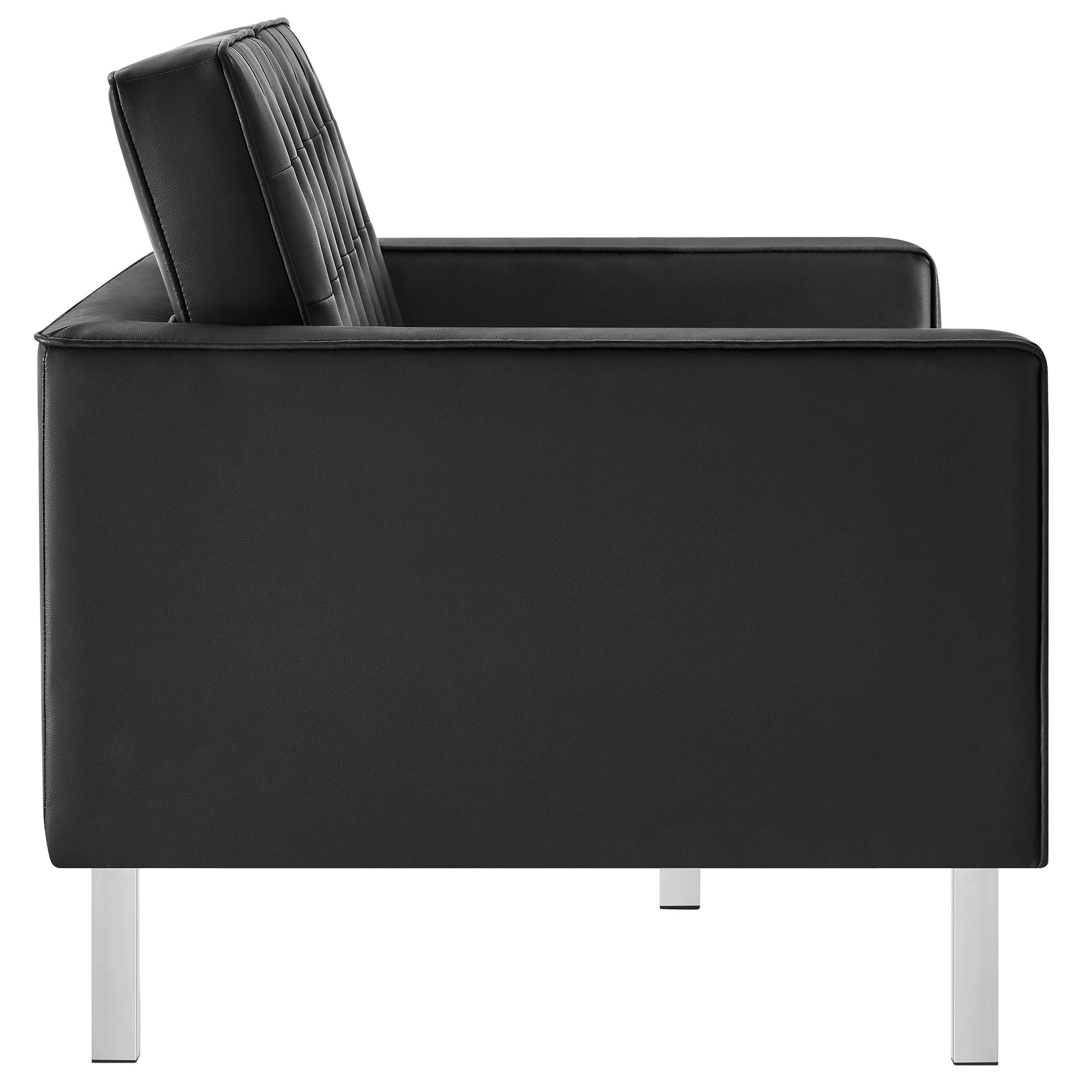Loft Tufted Vegan Leather Loveseat view 6