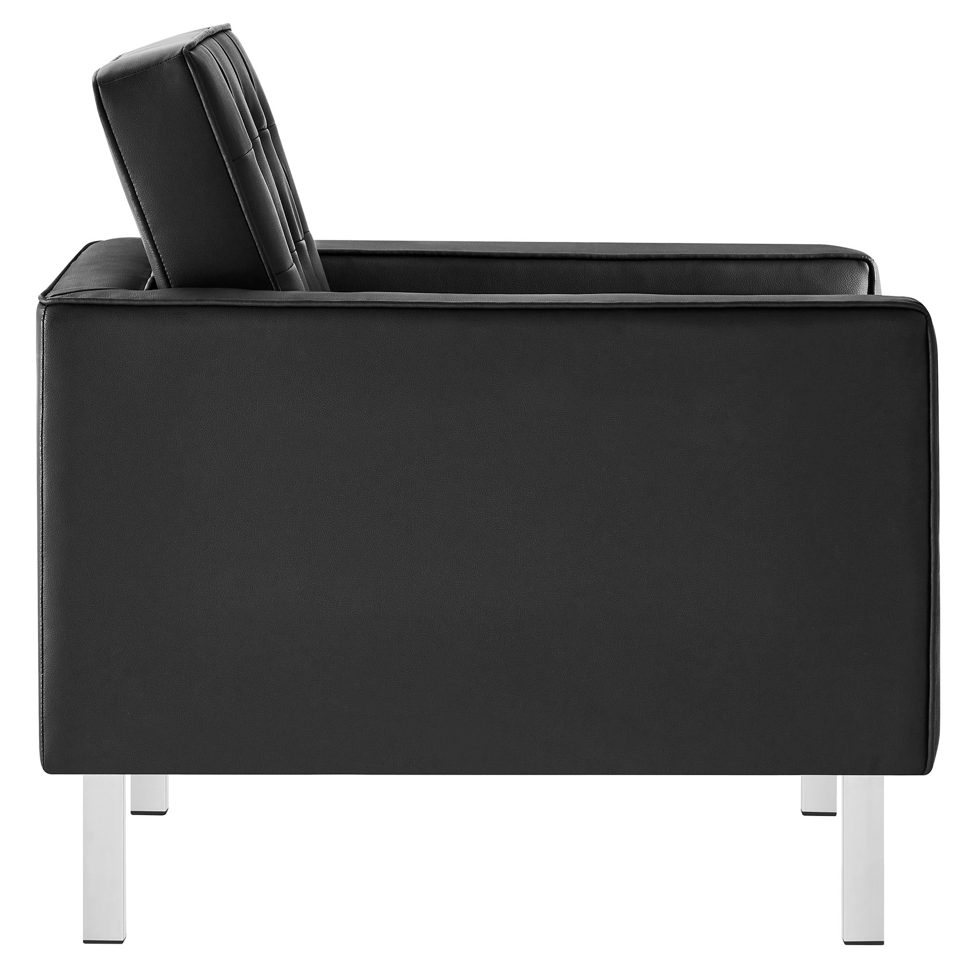 Loft Tufted Vegan Leather Armchair view 6