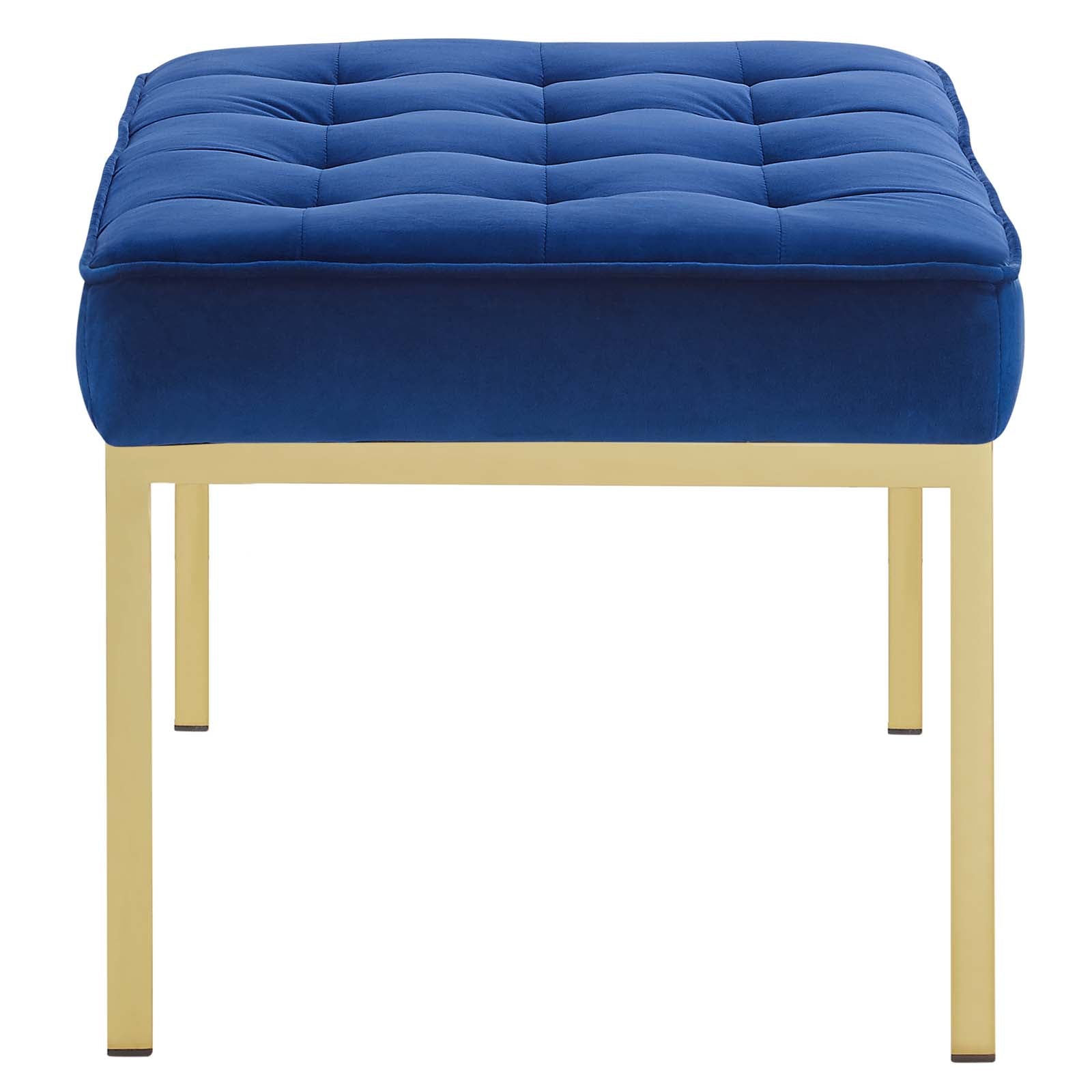 Loft Gold Stainless Steel Leg Medium Performance Velvet Bench - Image 4