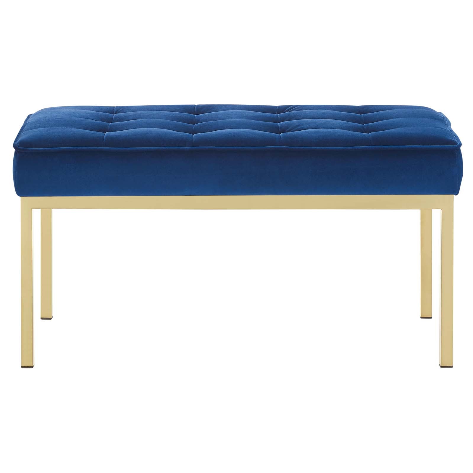 Loft Gold Stainless Steel Leg Medium Performance Velvet Bench - Image 5