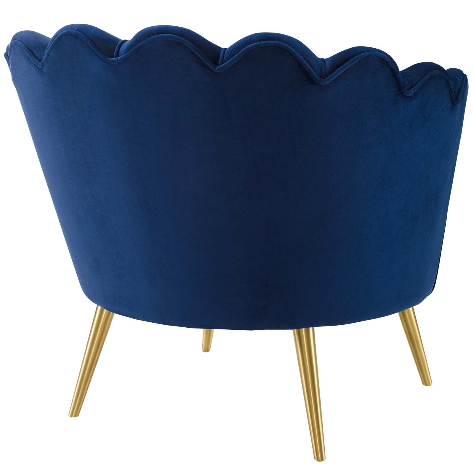 Admire Scalloped Edge Performance Velvet Accent Armchair view 5