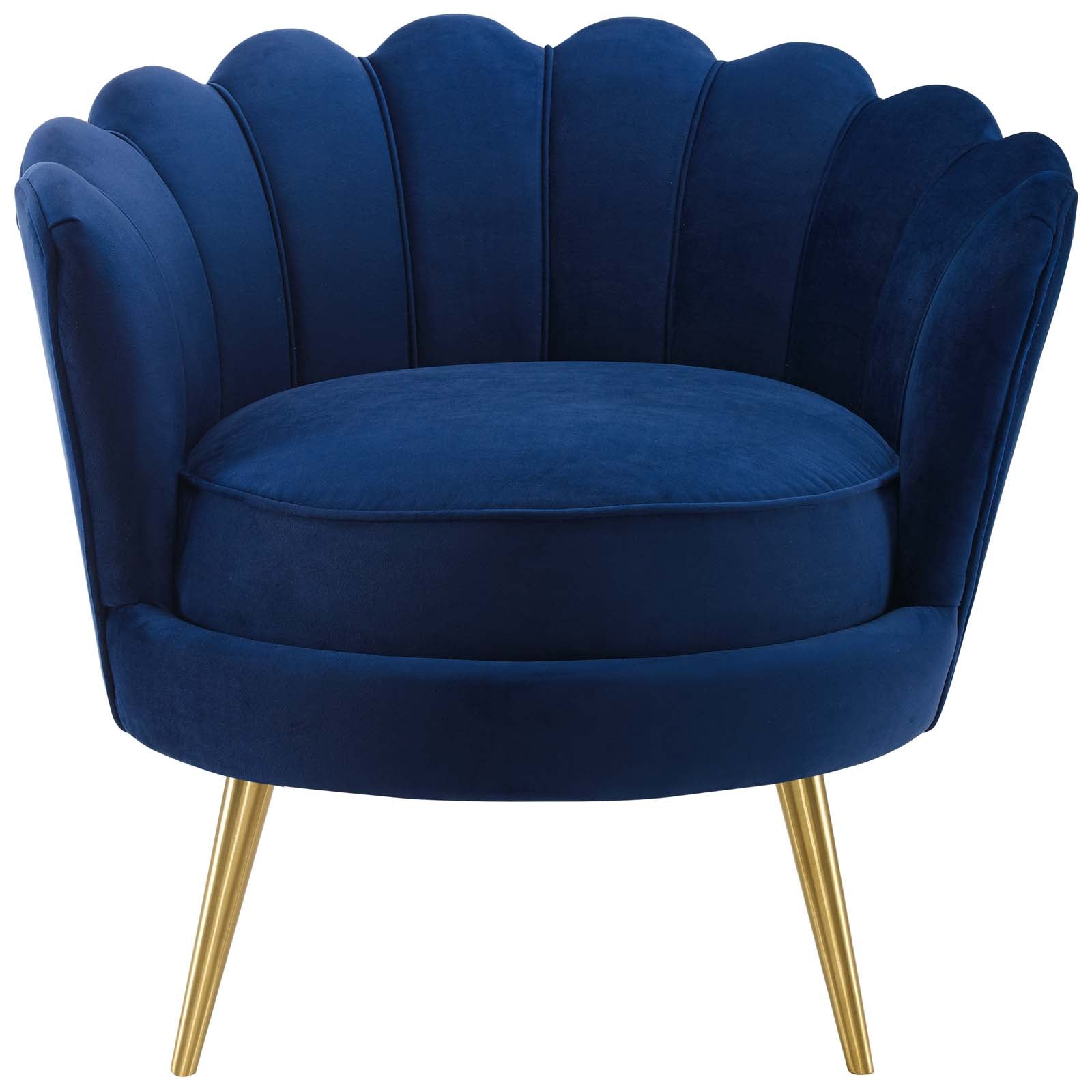 Admire Scalloped Edge Performance Velvet Accent Armchair view 6