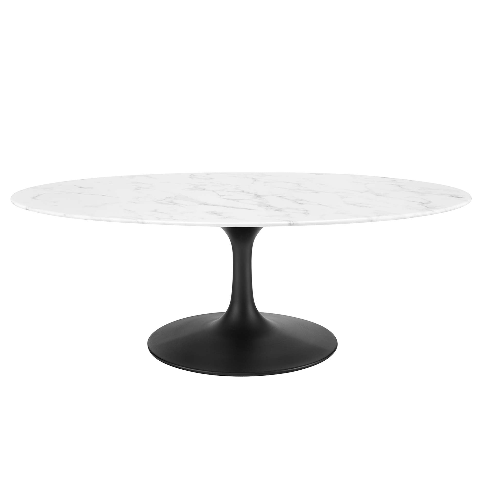 Lippa Oval Artificial Marble Coffee Table - Image 10