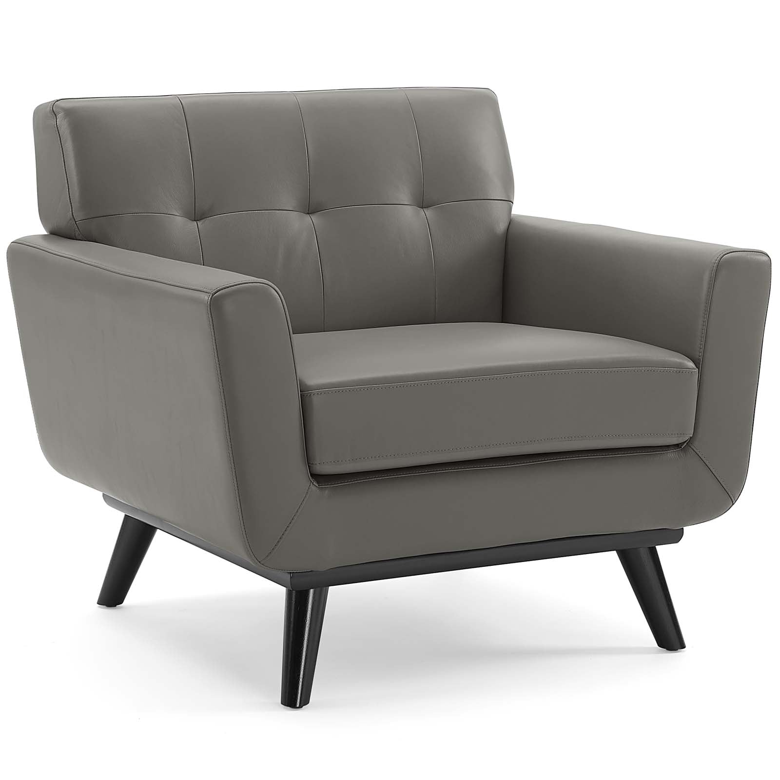 Engage Top-Grain Leather Living Room Lounge Accent Armchair view 1